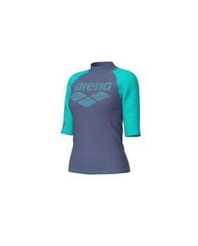 Koszulka do pływania damska Arena Women's Rash Vest Stone Grey Water