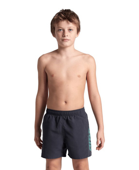 Szorty kąpielówki chłopięce Arena Junior Boy's Fundamentals Logo  Boxer Asphalt Water
