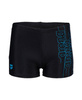 Kąpielówki bokserki chłopięce Arena Boy's Swim Short Graphic Black Turquoise
