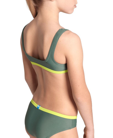 Strój kąpielowy dziewczęcy Arena Girl's Essentials Bikini Bralette Sage Soft Green