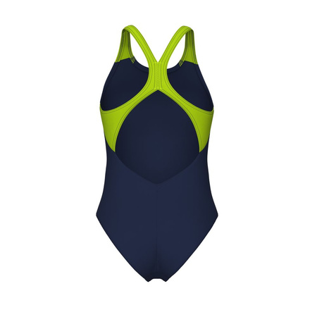 Strój kąpielowy damski Arena Women's Blast Swimsuit V Back Navy-Artic Lime