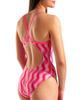 Strój kąpielowy damski Arena Women's Ripple Print Swimsuit Lightdrop Multi Pink-Shocking Pink