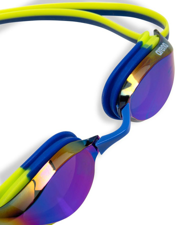 Okulary pływackie dla dzieci Arena Junior Python Mirror Blue Blue Lime