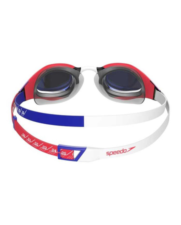 Okulary do pływania Speedo Fastskin Hyper Elite Mirror Flame Red True Cobalt White