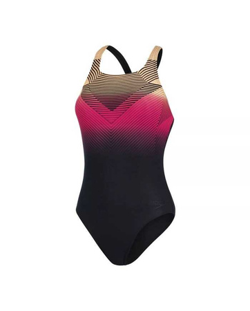 Strój kąpielowy damski Speedo Medalist Black Red