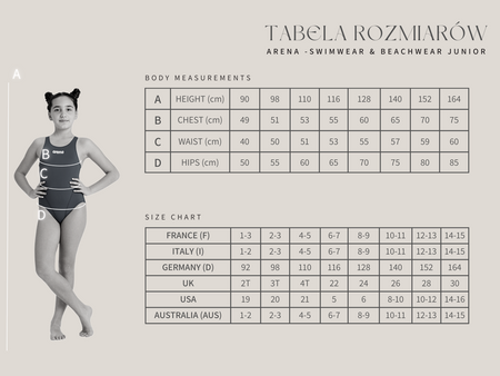 Strój kąpielowy dziewczęcy Arena Girl's Escape Swim Tech L Black Team Black