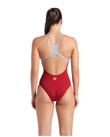 Strój kąpielowy damski Arena Women's Foggy Dots Swim Pro Back Red Onion Seafoam
