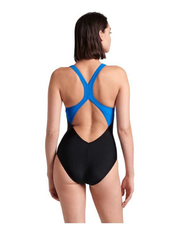 Strój kąpielowy damski Arena Women's Funny Spot V Back Black Multi Blue