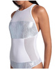 Strój kąpielowy damski Arena Women's Mesh Swim Pro Back Graphic White Multi