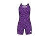 Strój startowy damski Arena Women's Powerskin Carbon Air2 Le Open Back Leopard Skin Violet