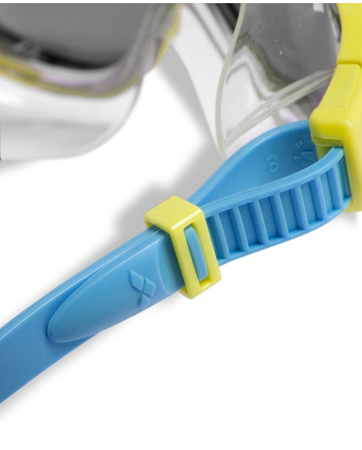 Okulary maska do pływania dla dzieci Arena The One Mask Junior Mirror Silver Soft Green Blue Cosmo