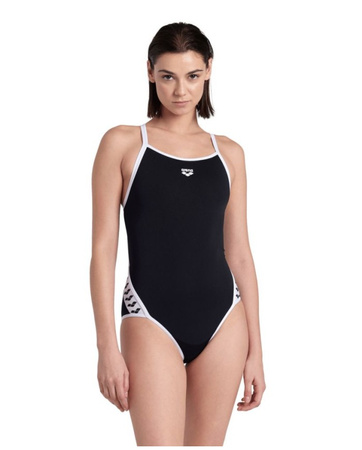 Strój kąpielowy damski Arena Women Team Icons Superfly Solid Black White