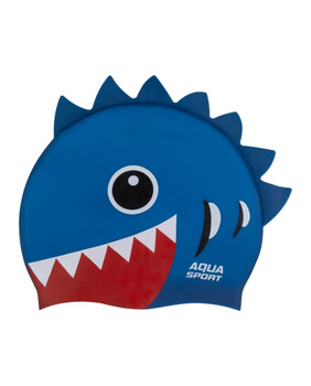 Czepek pływacki na basen dla dzieci Aqua-Sport Swim Fish Cap Blue Red
