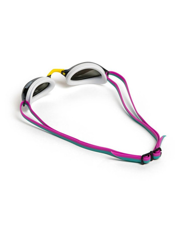 Okulary pływackie na basen Arena Python Mirror Silver White Fuchsia