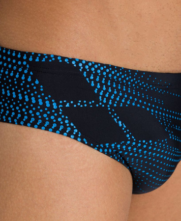 Kąpielówki męskie slipy Arena Men's Starry Brief Black Turquoise