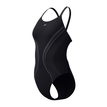 Strój kąpielowy jednoczęściowy damski na basen Speedo Printed Active Black