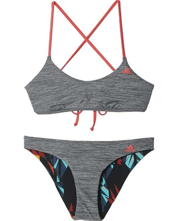 Góra od bikini damska dwustronna Adidas Women Beach Volleyball Dark Grey