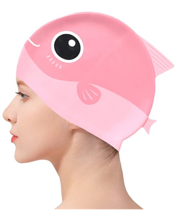 Czepek pływacki na basen dla dzieci Aqua-Sport Swim Fish Cap Light Pink