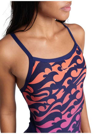 Strój kąpielowy damski Arena Women's Surfs Up Lightdrop Back Navy Multi