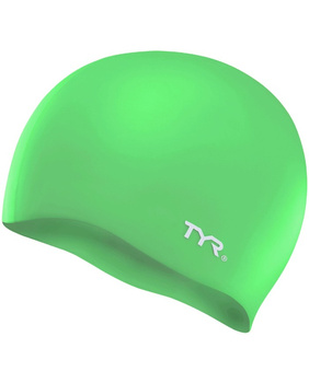 Czepek pływacki silikonowy na basen dla dzieci Tyr No Wrinkle Green