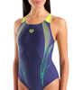 Strój kąpielowy damski Arena Women's Blast Swimsuit V Back Navy-Artic Lime