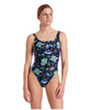 Strój kąpielowy damski Arena Women's Naito Fun Planet U Back Black Multi