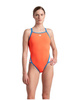 Strój kąpielowy damski Arena Women Team Icons Superfly Solid Bright Coral Blue River