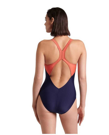 Strój kąpielowy damski Arena Women's Gleam V Back Navy Calypso Coral
