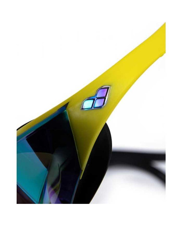 Okulary pływackie treningowe Arena Cobra Edge Swipe Mirror Emerland Yellow Black