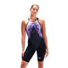 Strój startowy damski Speedo LZR Valor Kneeskin Open Back Afture Navy Miami Lilac