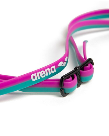 Okulary pływackie na basen Arena Python Mirror Silver White Fuchsia