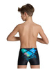 Bokserki kąpielowe chłopięce Arena Boy's Multi Pixels Swim Short Black Multi Turquoise