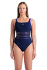Strój kąpielowy damski Arena Women's Bodylift Rosa Wing Back Navy Violet