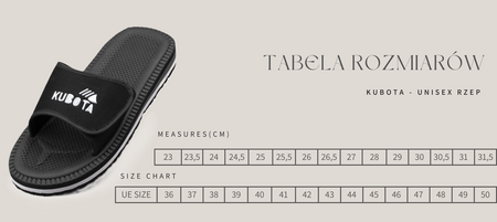 Klapki Kubota Unisex Rzep 2.0 Tech z Kieszonką Czarne