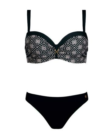 Strój kąpielowy damski dwuczęściowy Self Barbados 3 Black Print