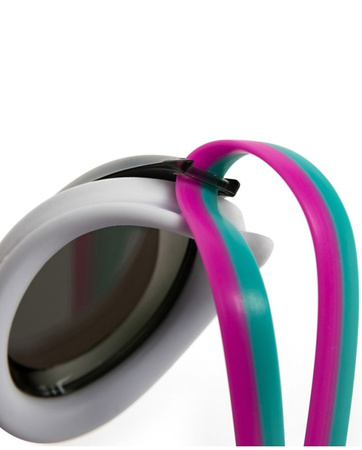 Okulary pływackie na basen Arena Python Mirror Silver White Fuchsia
