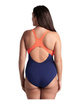 Strój kąpielowy damski Arena Women's Reflecting One Piece Navy Bright Coral