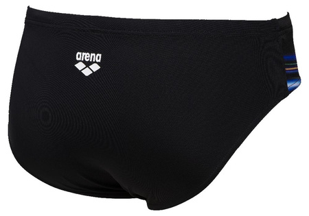 Kąpielówki slipy męskie Arena Men's Flashing Brief Black Royal Multi