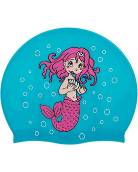Czepek pływacki dla dzieci Aqua Speed Kiddie Mermaid Blue Multi