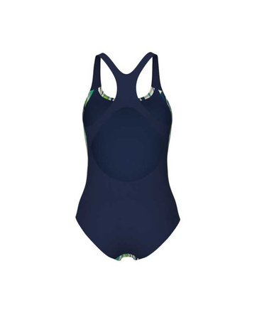 Strój kąpielowy damski Arena Women's Water Bloom Swim Pro Back Black River