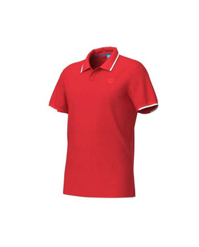 Koszulka męska polo Arena Men's Poloshirt Trim Cotton Piquet Fluo Red White