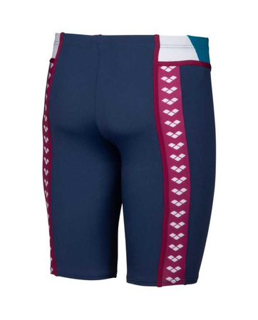 Kąpielówki męskie Arena Men's Icons Swim Jammer Panel Navy Blue Cosmo White Red Fandango
