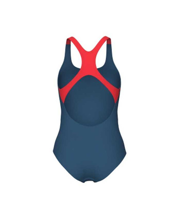 Strój kąpielowy damski Arena Women's Profile Pro Back Grey Blue Fluo Red