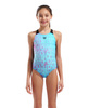 Strój kąpielowy dziewczęcy Arena Girl's Multi Colours Swimsuit V Back Water Multi Black
