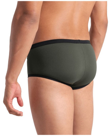 Spodenki kąpielowe męskie Arena Men's One Low Waist Short Big Logo Dark Sage Black