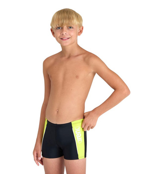 Kąpielówki bokserki chłopięce Arena Boy's Thrice Short Black Soft Green White