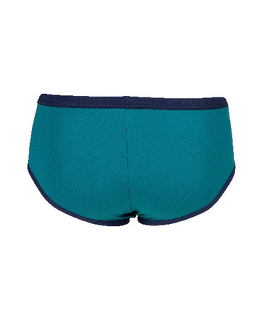 Kąpielówki slipy męskie Arena Men's One 12cm Briefs Big Logo Green Lake Navy