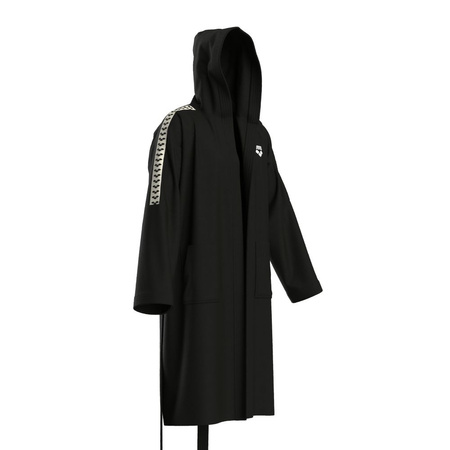 Szlafrok kąpielowy unisex Arena Team Stripe Robe Black White