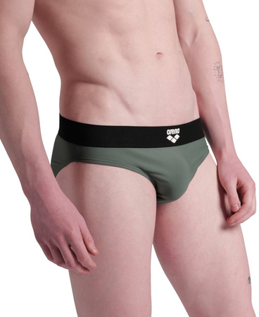 Kąpielówki slipy męskie Arena Men's Bicolore Elastic Brief Sage Black