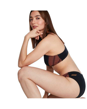 Strój kąpielowy damski Speedo Placement 2Piece Black Magenta Papaya Punch